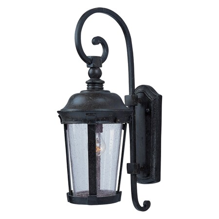 Maxim One Light Bronze Seedy Glass Wall Lantern 3023CDBZ